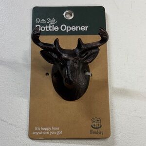 Wembley Dark Brown Deer Head Wall Bottle Opener